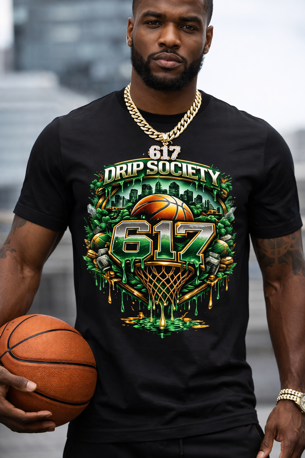Drip Society 617 Blk Tee
