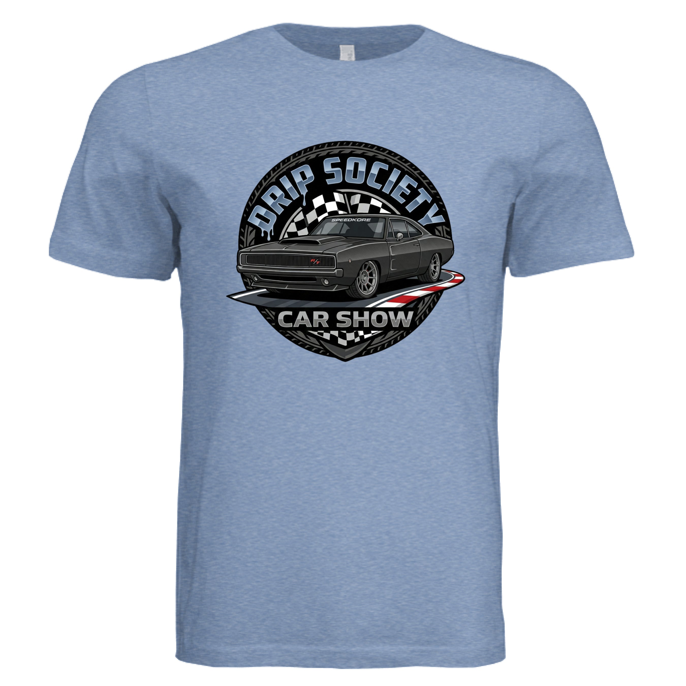 Solid Blue Triblend - FRONT